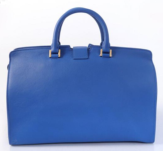 2014 Cheap Saint Laurent Cabas Chyc calfskin medium handbag 8337 Royal Blue - Click Image to Close